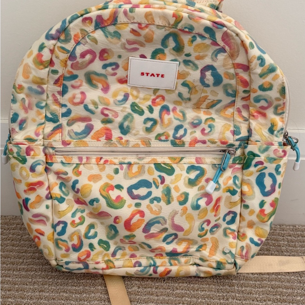 STATE Kids' Multicolor Leopard Backpack - see pics for wear